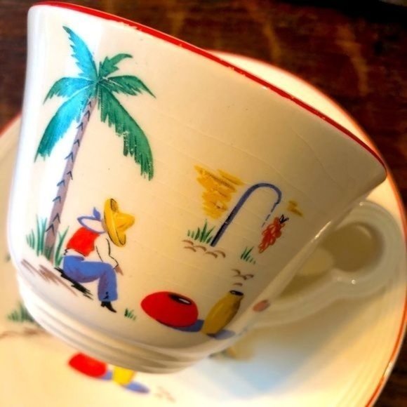 Vintage Other - Vintage 1940’s Edwin Knowles Sleeping Mexican Tea Cup